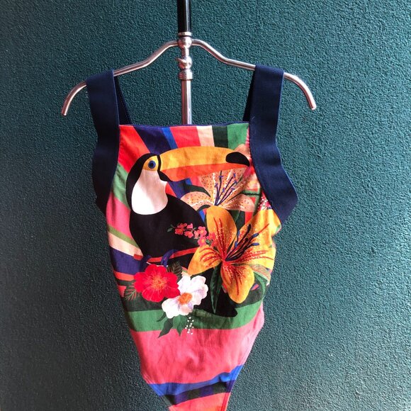 Tropical Toucan One Piece , Small One Piece Swimsuit - Picture 2 of 10